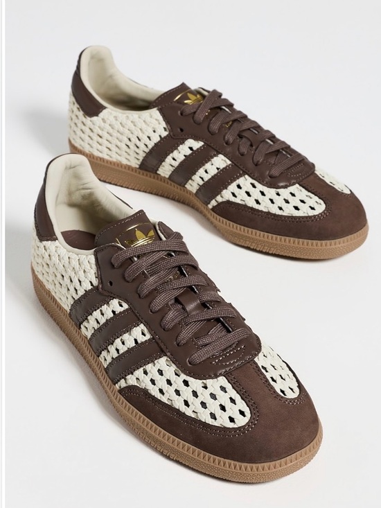 adidas Shoes - adidas samba OG Women’s Brown & Cream Woven Samba Sneakers